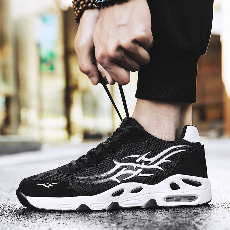 Summer New Large Size Mesh Breathable Youth Air Cushion Casual Sneakers Men's Korean Style Trendy Running Men's Shoes