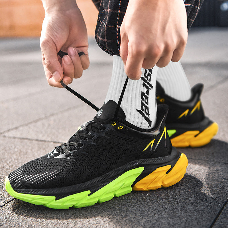 Marathon Running Shoes Sports Students Breathable Ultra-lightweight Shock-absorbing Running Shoes