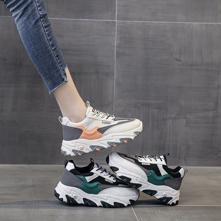 Korean Version Of The Sports Running Daddy Shoes Women With Sponge Cake Bottom