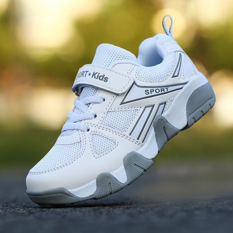Kids Sports Mesh Shoes Boys Running Perforated Shoes With Large Mesh Holes For Breathability