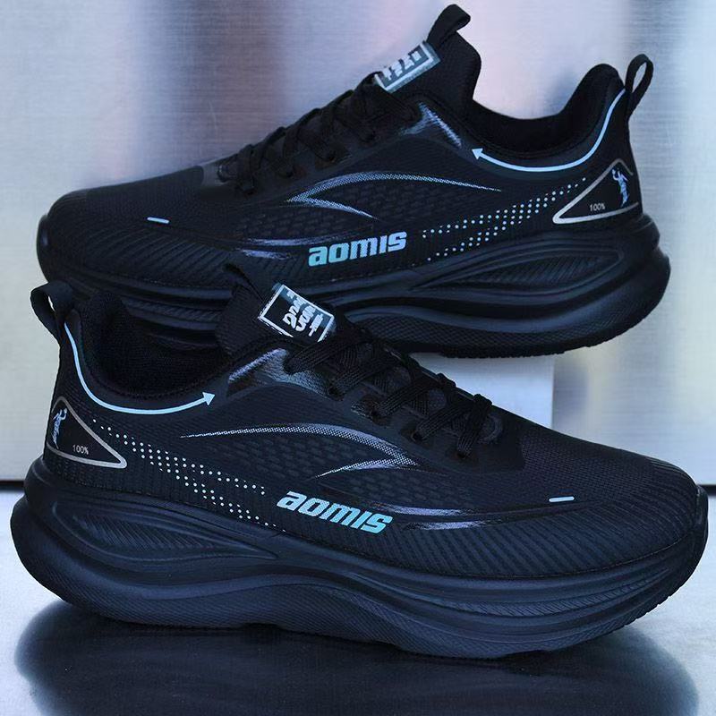 Waterproof Leather Upper Soft Sole Non-slip Lightweight Shock-absorbing Athletic Shoes